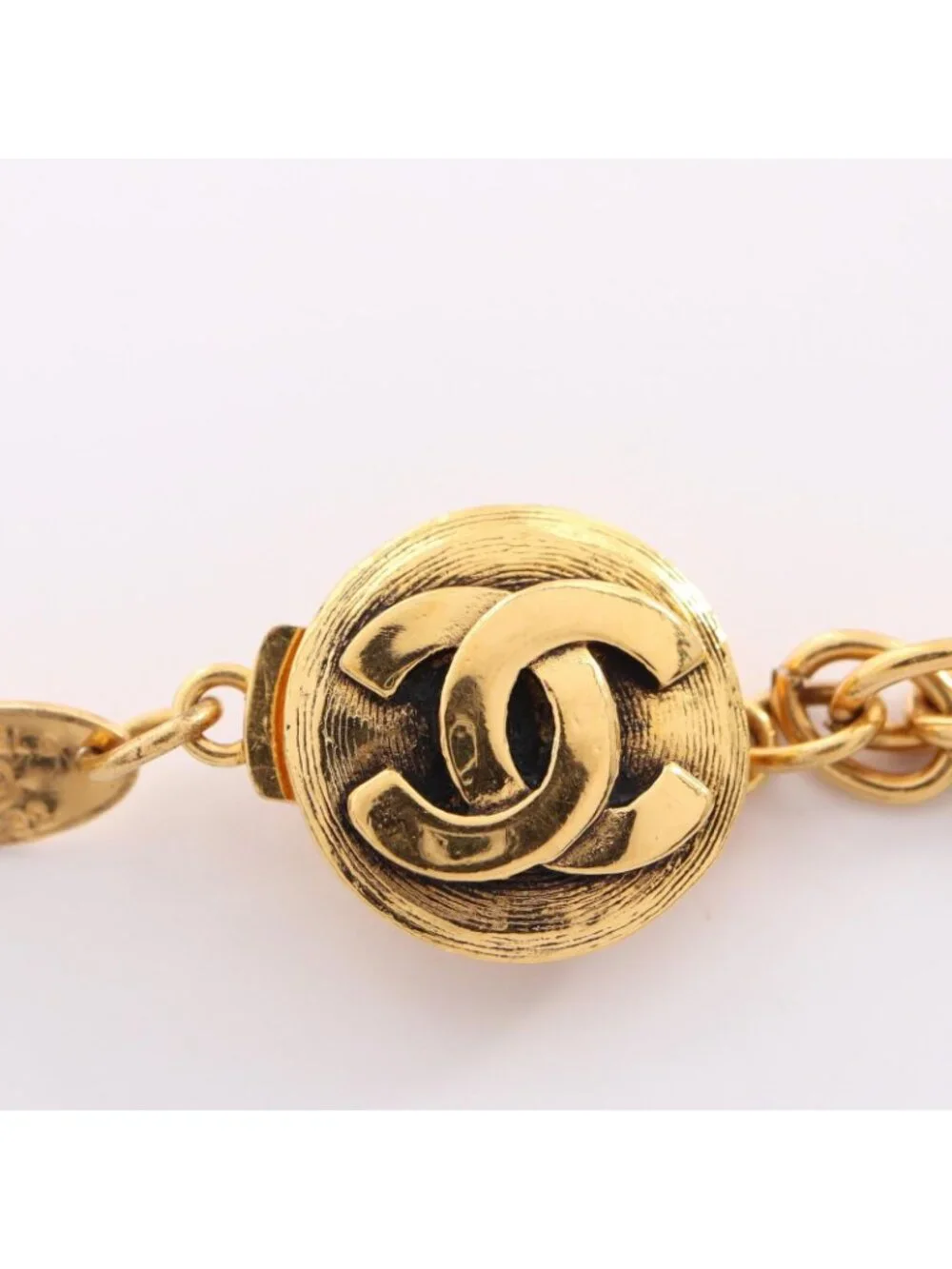 Chanel Necklace CC Logo Long Vintage Coco